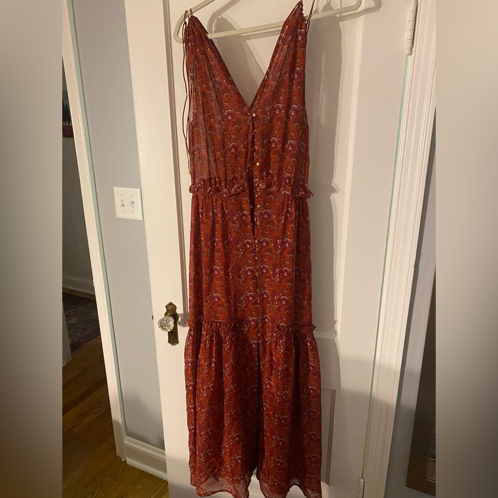 Ulla Johnson red floral maxi dress!